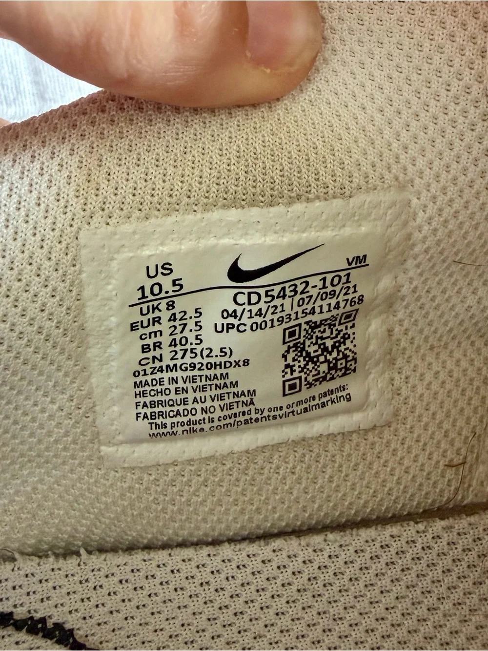 Nike Women's Air Max White Sneakers with Black Swoosh